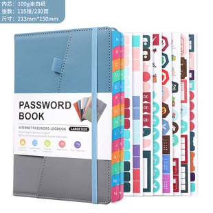 Spot cross-border A5 with letter label password book for computer and website login password save manager
