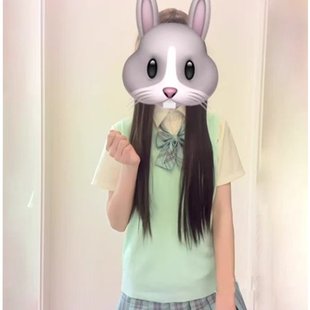 Original JK Uniform Green V-neck Knit Vest Vest Basic Stacked Shirt All-match Glass Sea Skirt Skirt