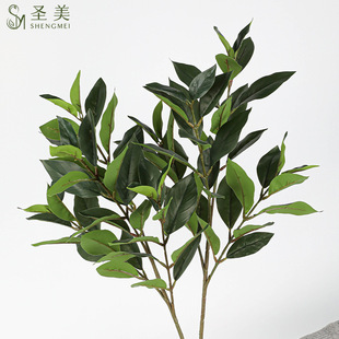Artificial Flower laurel leaf Long Branch artificial plant silk cloth home decoration floral accessories factory direct green leaf laurel