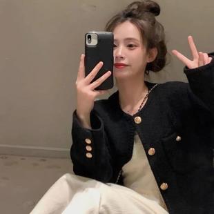 Chanel Style Coat Women's Spring and Autumn 2024 New Korean Loose All-match Elegant Short Woven Jacket Top for Women