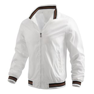 New cross-border foreign trade casual jacket men's Amazon factory direct spring and autumn sports solid color men's jacket men