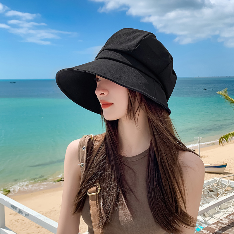 태양 모자 어린이 봄과 여름 패션 힙 디자인 자외선 차단제 태양 모자 일본식 모든 경기 얼굴 보여주는 작은 어부 모자 유행