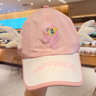 Pony Polly Genuine Children's Baseball Cap 2025 New Girls Sunshade Cap Baby Cartoon Sunscreen Hat
