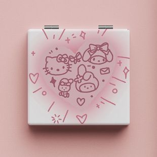 Горячая внешняя торговля Портативные складные зеркала милые Sanrio простой общежитие ручной макияж зеркало