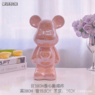 [50W] violent bear ornaments living room ceramic piggy bank home decorations gifts