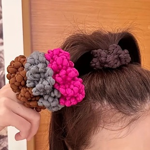 Widened and Thick Corn Flower Head Rope Elastic New High-end Rubber Band Hair Tie Durable High Ponytail Hair Rope Hair Ring