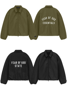 FOG двойная линия ESSENTIALS 24FW Осенние и зимние наклейки вышитые буквы ветровки Американский повседневный куртка на молнии для мужчин и женщин