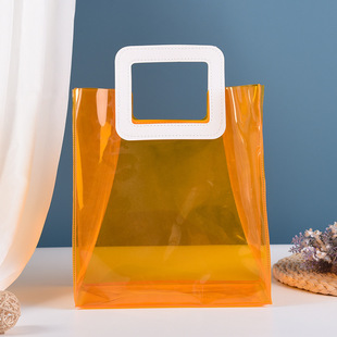 pvc handbag gift wedding candy gift plastic bag bouquet transparent packaging bag Christmas gift bag wholesale