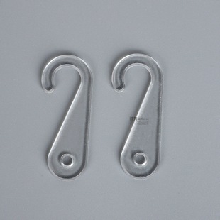 Factory direct supply transparent plastic aircraft hole hook socks hook high-grade PVC plastic hook big question hook