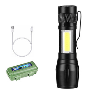 Mini portable flashlight strong light rechargeable long endurance outdoor ultra long range portable durable led light
