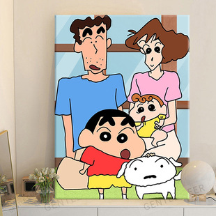 Crayon Shinchan новая коллекция цифровой масляной живописи diy мультфильм аниме детская ручная акриловая живопись фабрика