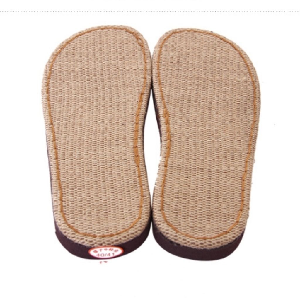 Grandmother Lattice Sunflower Sandals Material Bag Hand-woven Slipper Hook Weaving Female Xia Ya Hemp Slippers Flat Bottom