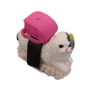 5 Simulated Animals Food and Play Kittens Japanese Sushi Cat Q Version Small Doll Keychain Pendant Accessories