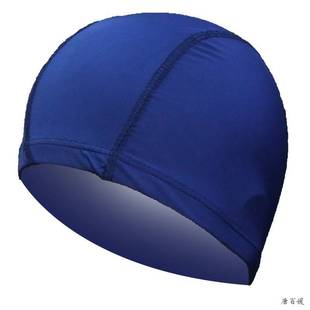 Swimming Cap Women Printed Unisex Solid Color Large Elastic Long Hair Comfortable Nylon Cloth Cap Adult Swimming Cap Manufacturers