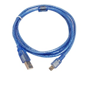 Transparent Blue USB to T-head T-Port 2.0 data line 1.5 meters 3 meters 5 meters computer peripheral accessories cross border