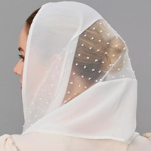 Cross-border supply monochrome stitching snow scarf pullover star church prayer wedding multi-purpose scarf cover