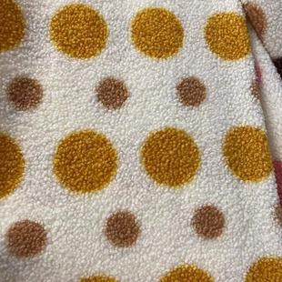 Plain Small Particle Printed Polka Dot Shoes Teddy Home Textile Clothing Polka Dot Women's Clothing Soft Scarf Lamb Fleece Fabric