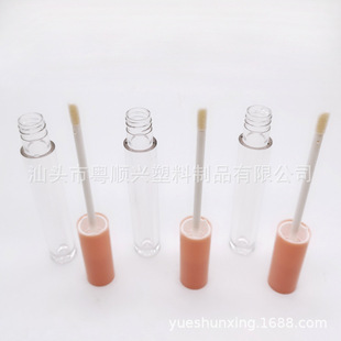 The Manufacturer Can Customize Logo Round Injection Molded Transparent Lip Gloss Tube Lip Glaze Tube Empty Tube Makeup Cosmetics Packaging Materials