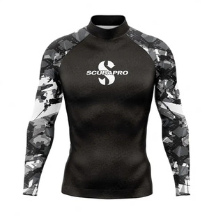 2024 New SCUBAPRO Men's Long Sleeve Outdoor Sports UV Protection Swimsuit Surf Suit Wetsuit Top