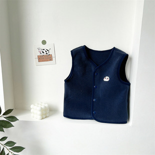Baby Vest Spring and Autumn Baby Vest Children's Clothing Women's Western-style Clothes Jacket Children's Spring Clothing Male Newborns Waistcoat Tide