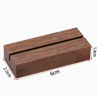 Creative wooden postcard rack pine base card desk calendar base wooden calendar photo message note holder