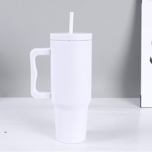 Foreign trade for 3 generations 40oz suction tube cup car large capacity portable ice cup 304 stainless steel handle car cup