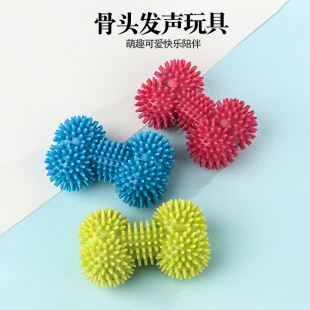 Pet Puppy Toy Vocal Bite-resistant Molar Tooth Cleansing Spiny Bone Toy Supplies Amazon Explosions