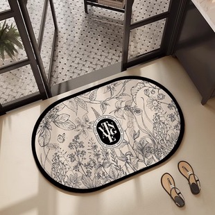 American Style Bathroom Diatom Mud Floor Mat Bathroom Quick-drying Absorbent Foot Mat Non-slip Floor Mat Home Entry Door Floor Mat