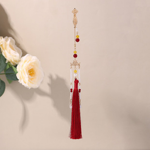Antique Cheongsam National Tide Wind Pressure Break Elegant Pendant Brooch Hanfu Tea Clothing Tassel Retro Chinese Makeup Accessories Women