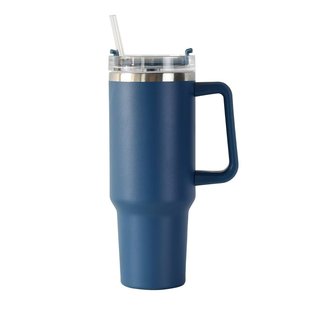Cross-border 40oz handle ice cup 304 stainless steel thermos cup cold insulation with straw coffee cup car cup wholesale