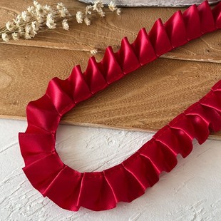 red lace accessories handmade diy decorative skirt hem white clothes accessories pleated flounce width