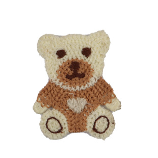 KT Bear Head Bear Head Cloth Sticker Embroidered Self-Patch Clothes Scarf Carto Sticker Down Jacket Patch Bag Decorative Sticker