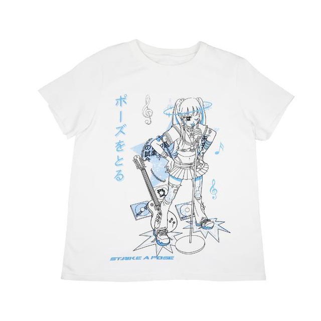 2023 New Rim Harajuku Women's Gothic Black Kawaii Clothing Short Sleeve Round neck