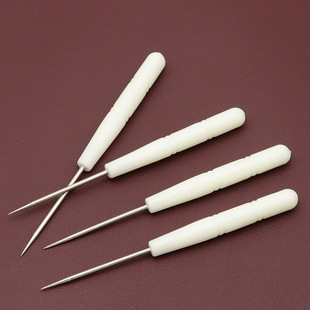 Plastic handle awl stone plastic handle straight-through hand sewing leather art diy tool