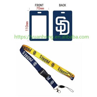 Wholesale Foreign Trade MLB Lanyard Holder Professional Baseball Team Major League Buckle Long Keychain Polyester Hanging Rope