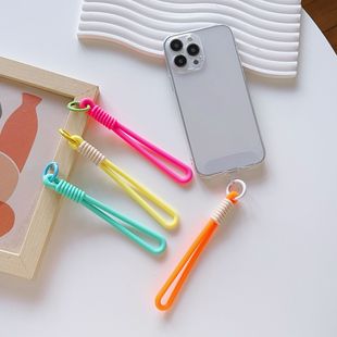Mobile Phone Lanyard Silicone Solid Color Portable Strong Bold Water Cup Keychain Portable Anti-lost Anti-lost Wrist Rope Pendant