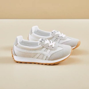 Thick Sole German Training Shoes Women's 2025 Spring New Flat Mesh Shoes Chic All-match Casual Shoes Soft Sole sneaker