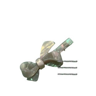 Korean style gold label New Green acetate bow duckbill clip sweet side clip hairpin side clip bangs clip hair accessories