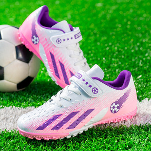 On behalf of children's velcro football shoes boys and girls tf broken nails primary and secondary school students children's lace-free training shoes