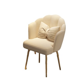 Makeup Chair dressing table stool girl bedroom home backrest chair petal chair simple nail table Internet celebrity light luxury