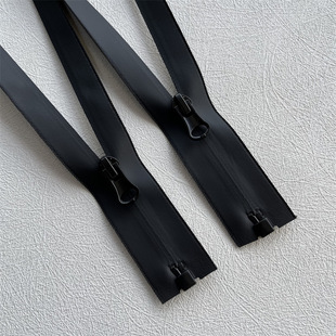 No.5 Nylon Korean Style Waterproof Open Tail Zipper Sticker PU Film Raincoat Casual Sportswear Coat Placket