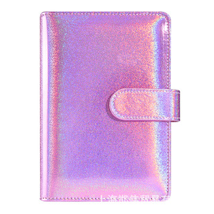 Cross-border A6 colorful matte laser macaron set pu notebook cash budget financial loose-leaf book