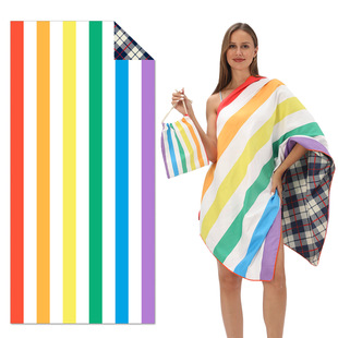 5999.94cm inch collection cross-border quick-drying double-sided velvet beach towel portable sports towel custom printed bath towel wholesale