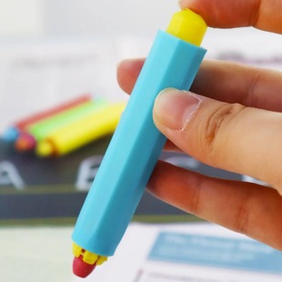 Chalk set special hand guard for teachers Chalk Holder case pen holder dust-free and dirty hands-free children's push-type classroom appliance