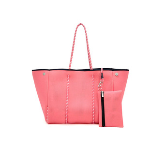 Customizable European and American diving material perforated solid color simple bag underarm bag tote bag beach bag