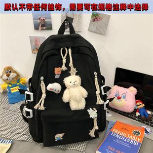 2024 new schoolbag female student Korean high school junior high school student backpack cute large capacity ins simple backpack