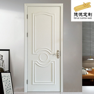 European-Style Solid Wood Bedroom Door Manufacturer Can Order White Children's Room Soundproof Door Indoor Paint Set Door