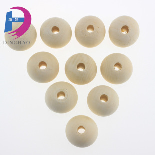 Wooden Beads, DIY Wooden Beads Loose Beads, Wood Color Wooden Beads, Unpainted, 100pcs/pack