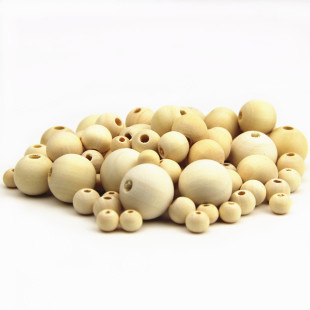 In stock wholesale wooden beads round beads diy handmade beaded log loose beads large hole car cushion door curtain jewelry accessories