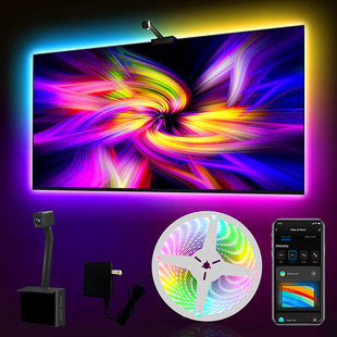 Cross-border Explosions TV TV with Screen Atmosphere Light Smart Graffiti WIFI Background Light Synchronous Light with Camera Full Color